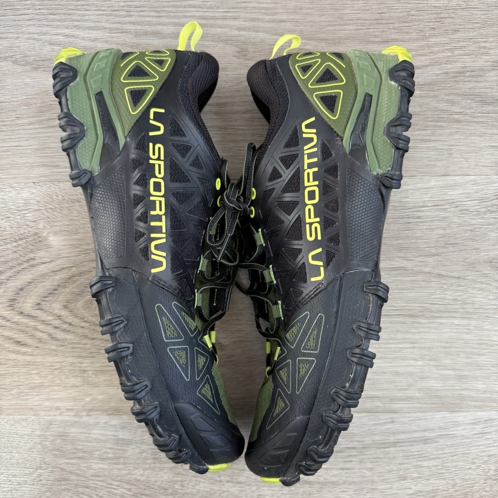 La Sportiva Bushido II Mens Size 11 Green Black Trail Running Shoes 2091-C